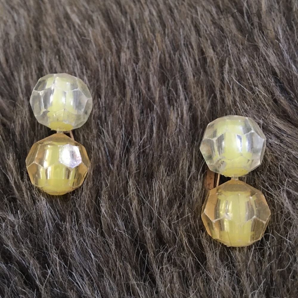 Vintage signed Richelieu dangle bead clip earrings